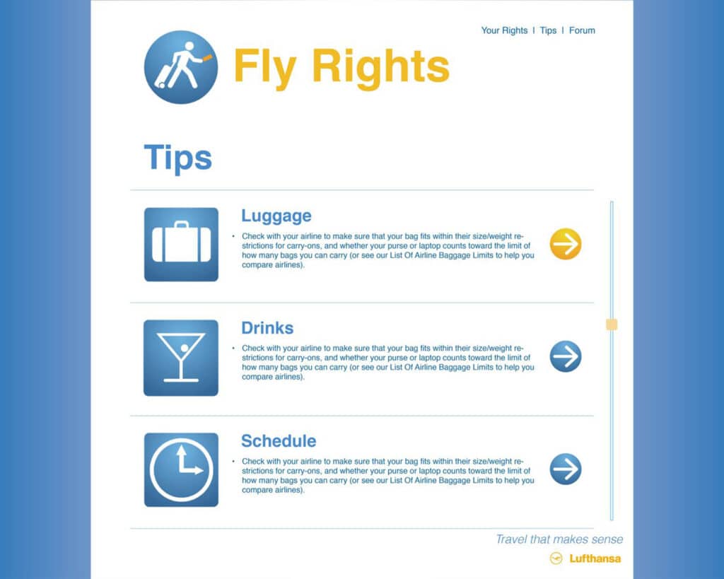 Fly Rights - Website Tips