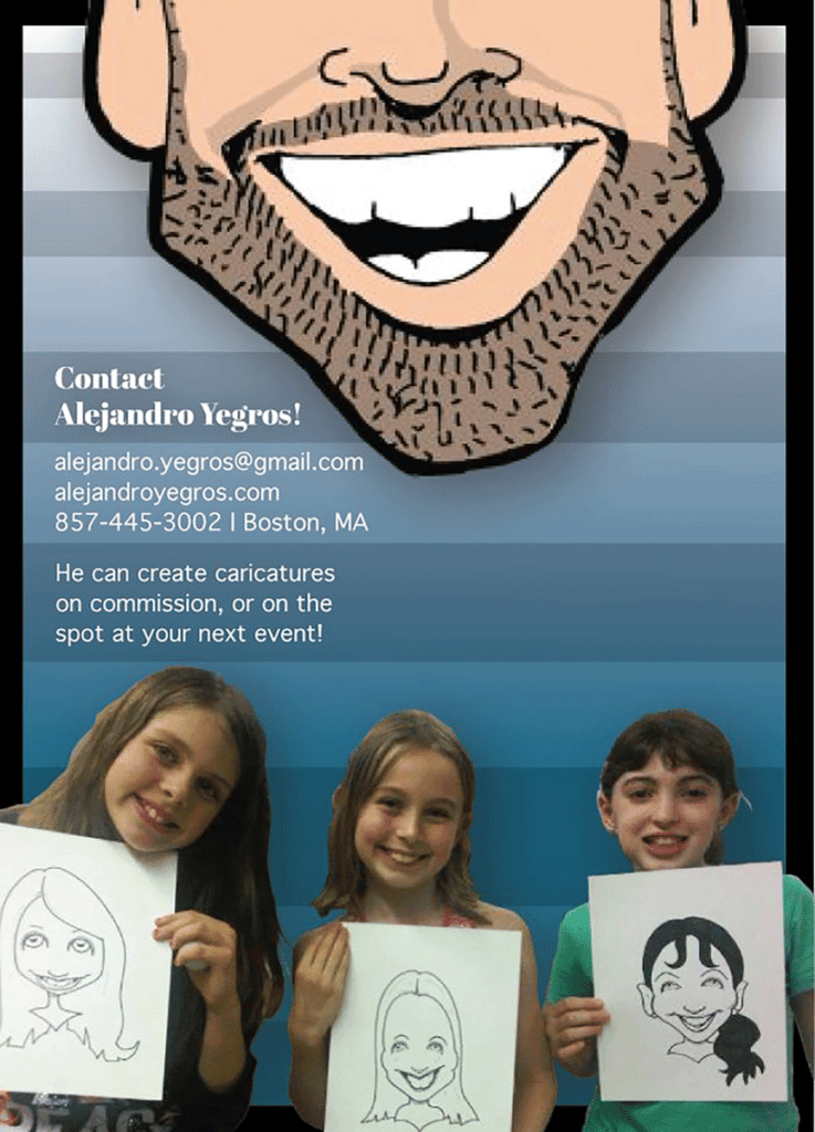 Caricaturist Postcard Flyer 1 Back