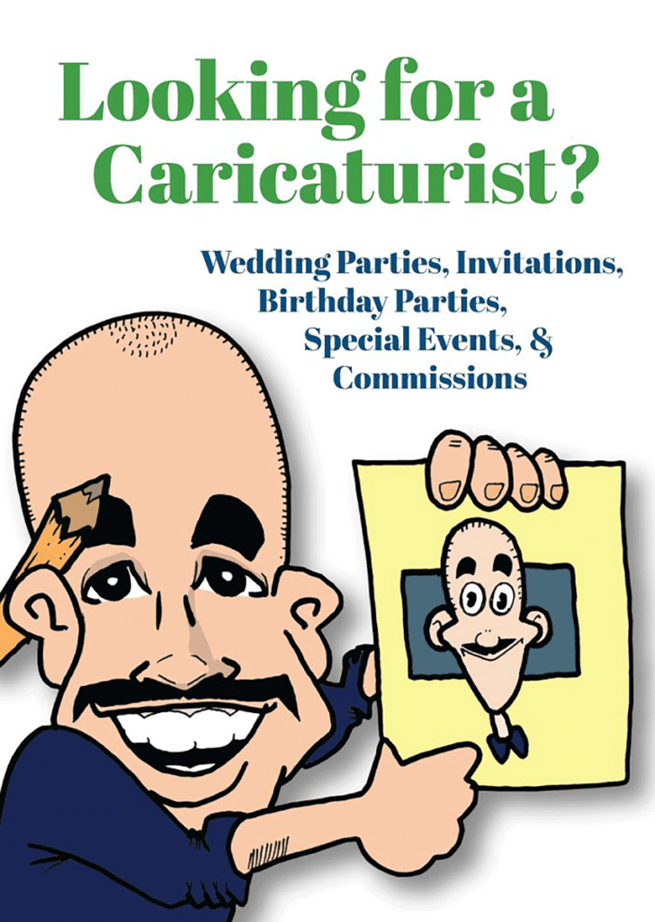 Caricaturist Postcard Flyer Front