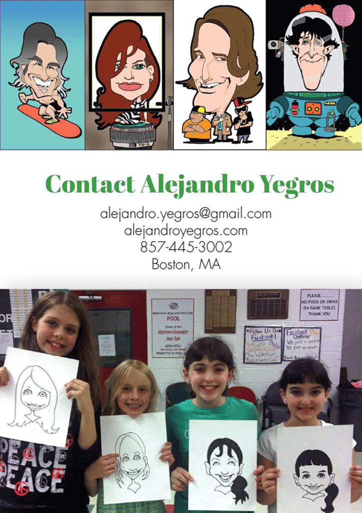 Caricaturist Postcard Flyer Back