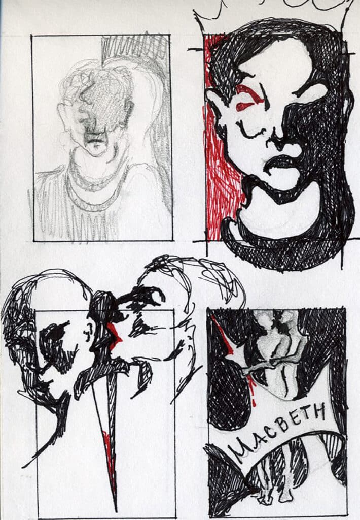 Macbeth Poster - Thumbnail sketches